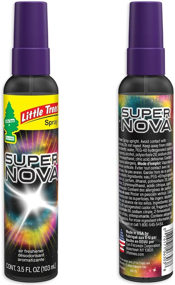 Car Air Freshener | Spray Provides a Long-Lasting Scent for Auto or Home | On-the-go Freshness | Supernova, 6 Air Fresheners