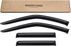 Window Rain Guards Visors Shield for 2022-2026 Toyota Tundra Double Cab, Out-Channel Window Vent Wind Shades Deflectors for 22-26 Tundra Extended Cab