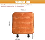 Car Seat Cushion, Breathable Soft Auto Front Seats Protector Pad for Comfortable Driving, Warm Vehicle Interior Driver Seat Non-Slip Decorative Accessory for Most Cars(Orange)