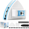 Double-Sided Magnetic Window Cleaner, Blue | Adjustable Magnetic Equipment, Fits 3-30mm Glass Thickness, 2.5m Safety Rope, High-Rise & Auto Glass, Safe Anti-Pinch Wiper