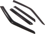 WD2-342 Dark Smoke 4 Pcs Set Window Visor (Outside Mount) Deflector Rain Guard Compatible with 2011-2017 Nissan Juke