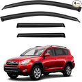 Window Visors for Toyota Rav4 2006-2012, Rain Guards Shields Vent Deflector Shade Dark Smoke 2007 2008 2009 2010 2011, Tape-On, 4PCS