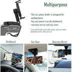 Car Phone Holder Mount,360 Degrees Rotation Dashboard Phone Holder for iPhone,Samsung,Google,Nokia,and 4 to 7" Smartphones