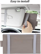 Car Sun Visor Organizer, Auto Interior Accessories Pocket Organizers, Registration and Document Holder, Personal Belonging Storage Pouch Organizer, Items for Car Vehicle (Grey)