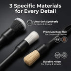 10-Piece Car Interior Cleaning Kit Boar Hair Brush Vent Gel Detailing Set | 3 Boar Hair Brushes,3-in-1 Vent Brush,Non-Toxic Gel,Spray Bottle;Auto & Home Dual Use,Scratch-Free Detailing Gift Kit