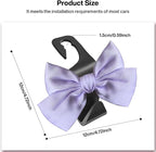 2 Pack Car Seat Headrest Hook, Auto Seat Hook Hangers Storage Organizer Interior Accessories for Handbag Clothes Coats Grocery Bags (Light purple)