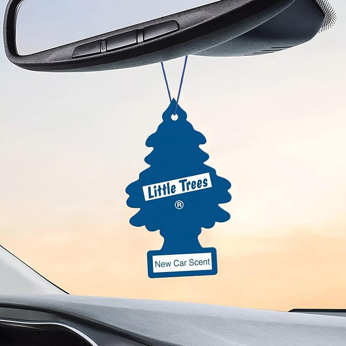 Car Air Freshener | Hanging Paper Tree for Home or Car | New Car Scent | 2 Pack