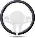 Car Steering Wheel Cover, Ultra-Thin Car Steering Wheel Cover,Comfortable & Breathable Microfiber,Universal Fit for Most Cars, Nappa Black