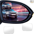 2PCS Blind Spot Car Mirror, HD Glass Rotate Adjustable Car Side Mirror, Rectangular Frameless Wide-angle Blind Spot Mirror, Universal Convex Rear View Mirror for Car, SUV, Truck (Rectangular)