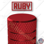 Aluminum Tire Valve Stem Caps – Anti-Rust, Premium Anodized Aluminum, Corrosion-Resistant, Easy Install, Universal Fit for Car, Truck, Bike, SUV – 1 Pack/Set of 4 (Ruby RED)