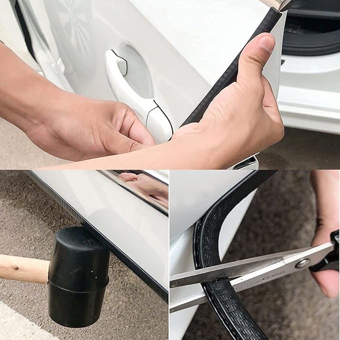 White Edge Trim 1/2" X 3/8" U-Channel Rubber Weatherstrip with Metal Fit Gap 3/64" to1/4 Car Door Edge Sealing Strip, PVC Weather Stripping Metal Edge Protector - 15Foot
