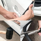 Edge Trim White U-Channel Rubber Trim Edge with Steel 1/2" X 3/8" - Fit Gap 3/64" to1/4 Car Door Edge Sealing Strip PVC Weather Stripping with Metal, Metal Edge Protector, 20FT