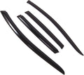 WD2-633B Dark Smoke 4 Pcs Set Window Visor (Outside Mount) Deflector Rain Guard Compatible with 2017-2018 Ford Escape