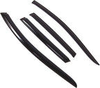 WD2-633B Dark Smoke 4 Pcs Set Window Visor (Outside Mount) Deflector Rain Guard Compatible with 2017-2018 Ford Escape