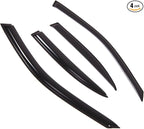 Outside Mount Window Vent Visors Rain Guards Compatible with BMW 525i 528i 1997-2003 | Side Window Wind Deflectors Rain Shields | Smoke Tinted, 4 Pcs Set, DGWV-493