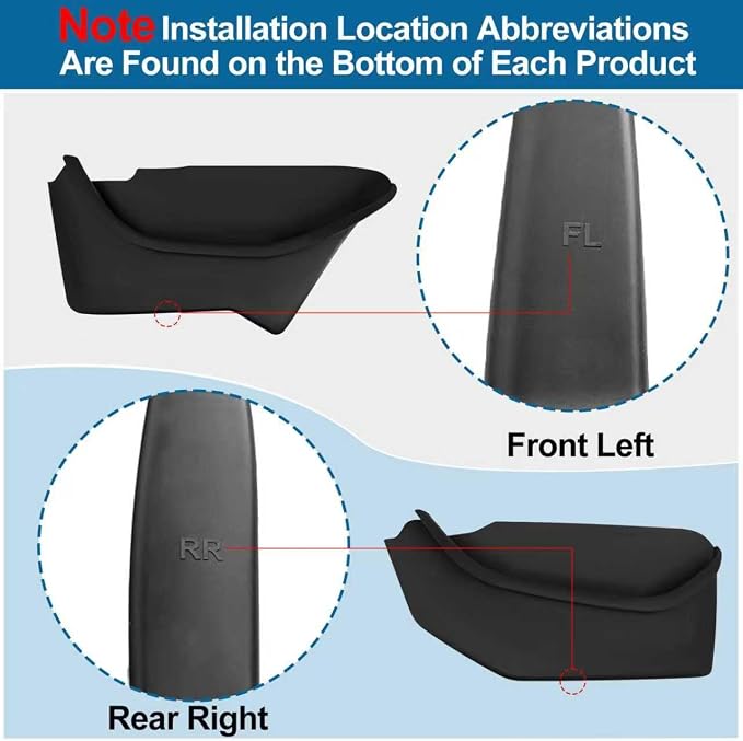 2025 2026 Tesla Model Y Juniper Door Pocket Liner & Storage Organizer Set | 4PCS Full-Cover TPE Door Slot Trays Waterproof Interior Accessories Fit for Model Y 2025 2026 Not Fit Standard & YL