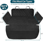 SUV Cargo Liner for Dogs with Side Flaps, Large (54" x 93") Water Resistant Trunk Cover, Non-Slip Pet Area Protector with Bumper Flap, Universal Fit for SUVs Sedans Vans, Black