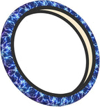 Abstract Blue Cool Lightning Steering Wheel Cover For Women Men Girls Car Accessories Decor Anti-Slip Neoprene Auto Steering Wheel Covers Protector Universal 15 Inch