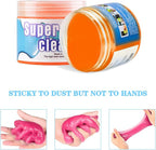 Cleaning Gel for Car, Universal Vehicle Interior Detailing Cleaning Putty Gel, Detail Cleaner Tools for Keyboard Vent PC Laptop Camera, Automotive Duster Remover Cleaner Accessories (Orange)