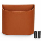 Leather Car Trash Can – Leakproof & Easy-to-Clean Car Trash Bin for Luxury Cars, SUVs & Trucks | Includes 60 Custom Liners, Secure Hook, Easy Install, Brown