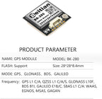 9th Generation Beidou GPS Module Antenna GNSS Racing Drone Flight Controller FPV Unmanned Aerial Vehicle Fixed-Wing BK Series (BK-280)