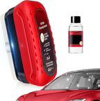 Kubot Automotive Oil Film Cleaning Brush New Glass Coating for Windshield Glass Oil Film Remover, Strong Front Windshield Remover for Windshield Improves Clarity and Visibility(1set, Red)