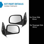 2 Piece Driver and Passenger Side Mirror Assembly Set Manual Adjustment Non-Heated No Memory Textured Compatible with 2001-2005 Ford Explorer Sport Trac FO1320240 FO1321240