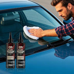D1 Glass Polishing Liquid, 2025 New Car Glass Oil Film Remover and Auto Scratch Repair Compound, Car Glasses Polishing Compound, Anti-Fog Hydrophobic Coating Spray with Sponge (black-1pcs)