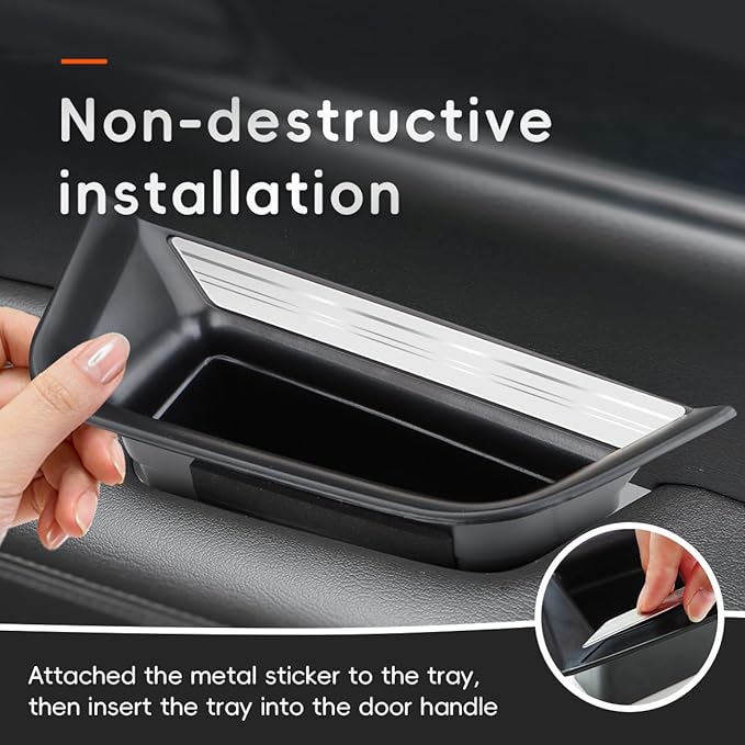Car Door Tray Organizer Compatible for Cadillac XT5 2025 2024 2023 2022 2021-2017 Accessories Interior Car Door Handle Insert Pocket Storage Box