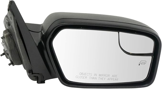 Passenger Side Power Heated Mirror Textured Black with Puddle Light Spotter Compatible with 2011-2012 Ford Fusion, 2011 Mercury Milan FO1321424