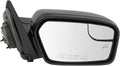 Passenger Side Power Heated Mirror Textured Black with Puddle Light Spotter Compatible with 2011-2012 Ford Fusion, 2011 Mercury Milan FO1321424