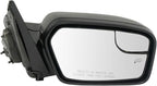 Passenger Side Power Heated Mirror Textured Black with Puddle Light Spotter Compatible with 2011-2012 Ford Fusion, 2011 Mercury Milan FO1321424
