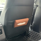 Car Tissue Holder - Sun Visor Napkin Holder, PU Leather Backseat Tissue Case for Truck (Brown)