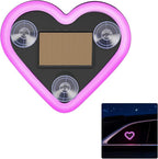 Car LED Ambient Light Solar Powered Heart Neon Light Car Led Lights Interior for Outdoor/Interior Car/Room Pink