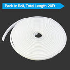 Clear Rubber Edge Trim，U Channel Silicone Rubber Edge Trim, 3/16" Slot, Fit for 5/32"-7/32", White Color, Edge Protector for Plywood, Glass, Flexiglass