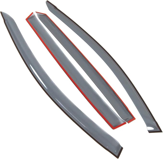 Car Window Rain Guard | Outside Mount Visors Auto Side Window Deflectors | Windows Visor Rain Shields Compatible with 2013-2016 Toyota RAV4 | 4 Pcs Set, LGWV2-741, Light Tinted