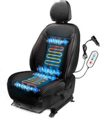 Massage Cushion with Winter, Cooling Seat Covers, Chair Massager for Full Body 12V 3 in 1 Car Seat Covers (Warm&Cool,Massage-4)