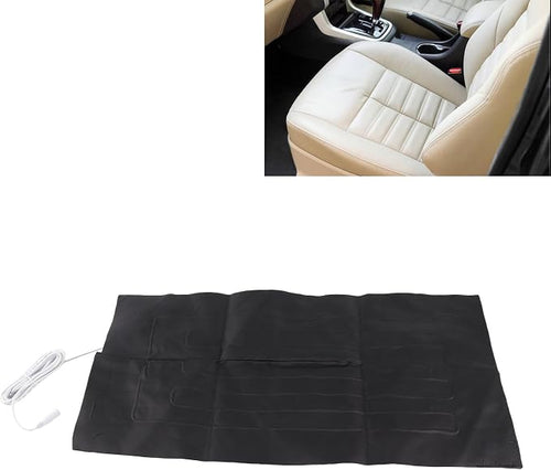 12V Heating Pad, Polyester Heat Cushion 60x30cm/23.6×11.8in Electric Heat Cushion 5521 Female Connector Back Heated Mat for Shoulder, Neck, Knee