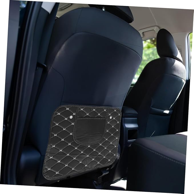 Car Seat Back Protector Durable Kick Mat with Built Storage Bag Backseat Organizer for Cars Comfortable Protection from Dirt Scratches for Family Travel