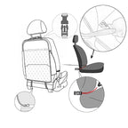 Seat Back Protector,Shields Seat Backs from Kicks and Adds Storage | kick mats back seat protector easy to install and clean, well-crafted, sturdy, durable and stylish.2 Pack