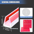Clear Rubber Edge Trim, Flexible Baby Proof Edge Protector, 1/4" U Channel Edge Trim, Self-Adhesive Edge Guards for Plywood, Glass, Flexi-Glass, 10Ft, Transparent Color
