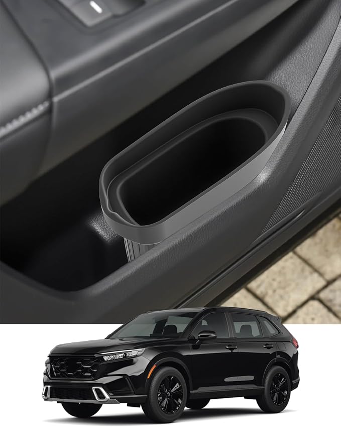 Silicone Car Trash Bin for Door 2026 CRV Car Door Trashcan Trash Holder for 2026 CRV Hybrid Accessories (LX/EX/EX-L/Sport Hybrid/TrailSport Hybrid/Sport-L Hybrid) Driver Passenger Door Pocket Flexible