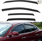 4pcs Window Visors Compatible with 2005-2009 Buick Lacrosse Front+Rear Smoke Tint Sun/Rain Guard Outside Mount Tape-On Vent 2006 2007 2008