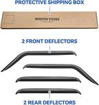 Window Visors Rain Guards for 2020-2026 Jeep Gladiator, Out-Channel Window Vent Wind Deflectors Visors Shades for 20-26 Gladiator