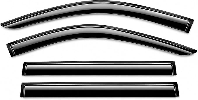 2021-2026 Tape-On Rain Guards for Chevrolet Suburban (Chevy) & for GMC Yukon XL Side Window Visor Deflectors Extra Thick Vent Shades 2022 2023 2024 2025
