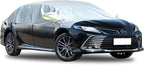 Hrozny Car Snow Cover, Half Car Cover Sedan Waterproof All Weather, Winter Car Windshield Cover for Ice and Snow, Frost Guard Windshield Cover Universal Fit for Most Cars (Sedan)