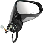 Driver and Passenger Side Mirror Assembly Set Power Heated Puddle Light Paint to Match Smooth Black Compatible with 2006-2008 Lexus IS250 2006-2008 Lexus IS350
