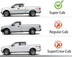 Window Rain Guards for 2015-2025 Ford F150 Extended Cab/SuperCab | Out-Channel Side Window Wind Deflectors for 2017-2025 Ford F150 Raptor/F250/F350/F450 Super Duty,Vent Visors,4pcs