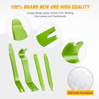 5PCS Auto Trim Removal Tool Kit No-Scratch Removal Tool Kit for Car Audio Dash Panel Window Molding Fastener Remover Tool Kit-Green