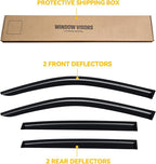 Rain Guards for 2023-2026 Honda HRV HR-V, Out-Channel Window Visor Shields Vent Deflector Shade Wind Dark Smoke 2024 2025 23 24 25 26, Tape-On Outside-Mount, 4PCS